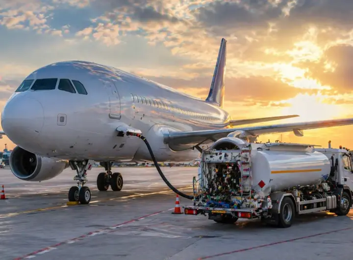Aereo in rifornimento