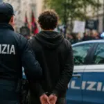 Intervento della polizia in strada