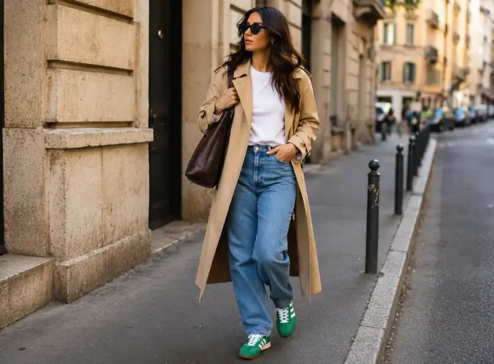 donna che passeggia per strada