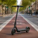 monopattino elettrico su pista ciclabile